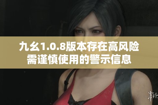 九幺1.0.8版本存在高风险需谨慎使用的警示信息