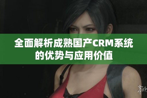全面解析成熟国产CRM系统的优势与应用价值