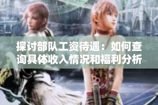 探讨部队工资待遇：如何查询具体收入情况和福利分析