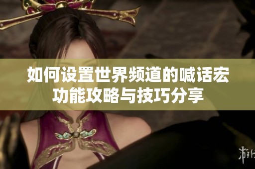 如何设置世界频道的喊话宏功能攻略与技巧分享