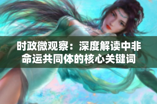 时政微观察：深度解读中非命运共同体的核心关键词