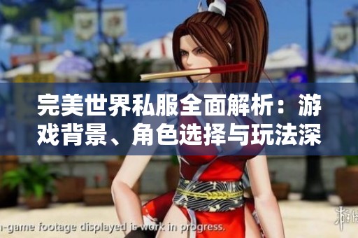 完美世界私服全面解析：游戏背景、角色选择与玩法深度剖析