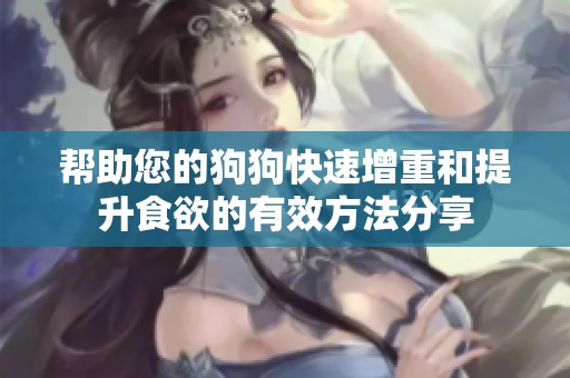 帮助您的狗狗快速增重和提升食欲的有效方法分享