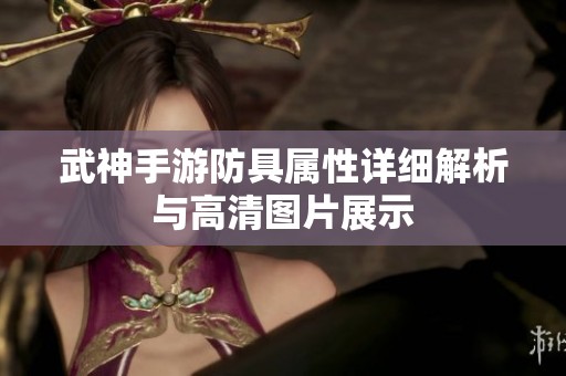 武神手游防具属性详细解析与高清图片展示