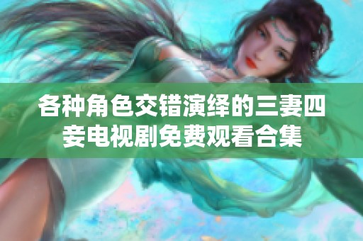 各种角色交错演绎的三妻四妾电视剧免费观看合集