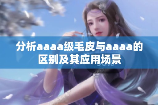 分析aaaa级毛皮与aaaa的区别及其应用场景