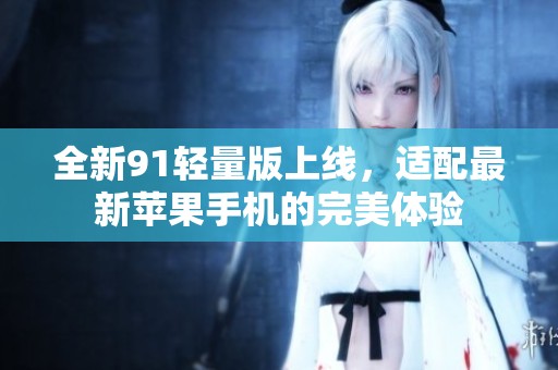 全新91轻量版上线，适配最新苹果手机的完美体验