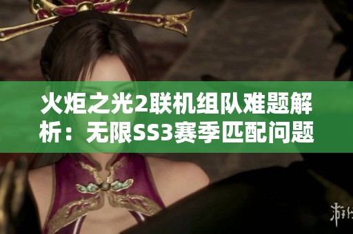 火炬之光2联机组队难题解析：无限SS3赛季匹配问题探讨