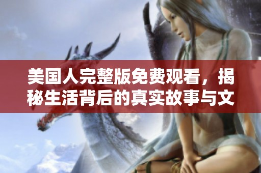 美国人完整版免费观看，揭秘生活背后的真实故事与文化冲突