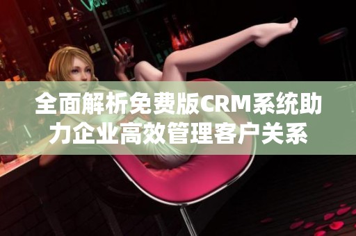 全面解析免费版CRM系统助力企业高效管理客户关系