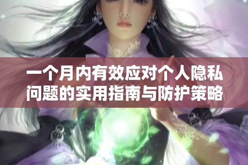 一个月内有效应对个人隐私问题的实用指南与防护策略