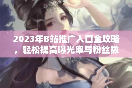 2023年B站推广入口全攻略，轻松提高曝光率与粉丝数