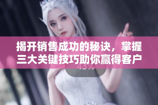 揭开销售成功的秘诀，掌握三大关键技巧助你赢得客户