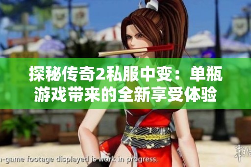 探秘传奇2私服中变：单瓶游戏带来的全新享受体验