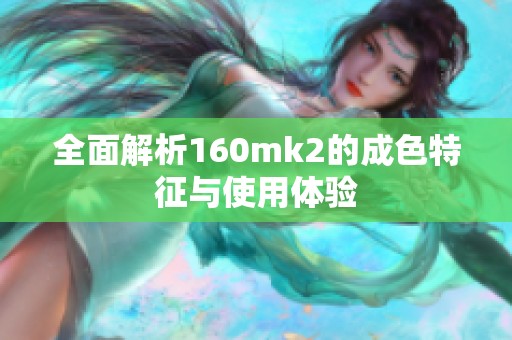 全面解析160mk2的成色特征与使用体验