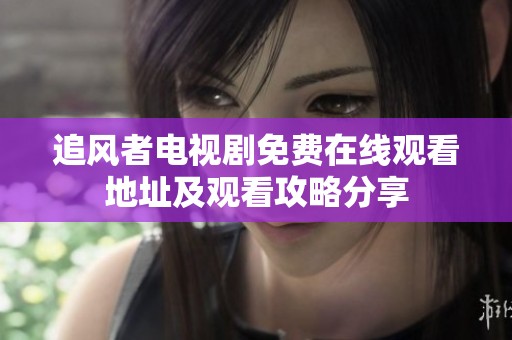 追风者电视剧免费在线观看地址及观看攻略分享