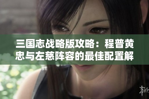 三国志战略版攻略：程普黄忠与左慈阵容的最佳配置解析