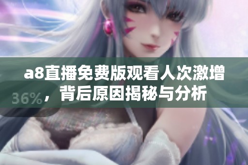 a8直播免费版观看人次激增，背后原因揭秘与分析