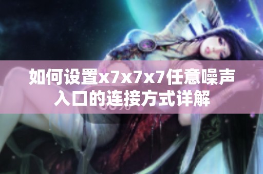 如何设置x7x7x7任意噪声入口的连接方式详解