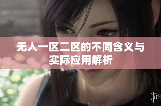 无人一区二区的不同含义与实际应用解析