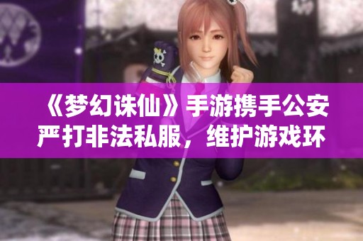 《梦幻诛仙》手游携手公安严打非法私服，维护游戏环境安全