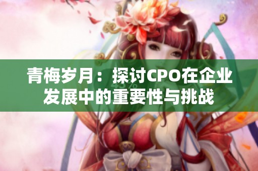青梅岁月：探讨CPO在企业发展中的重要性与挑战