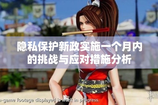 隐私保护新政实施一个月内的挑战与应对措施分析
