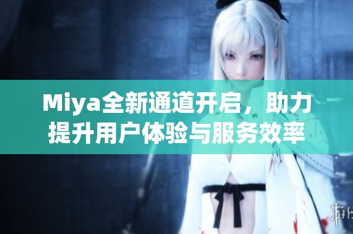Miya全新通道开启，助力提升用户体验与服务效率