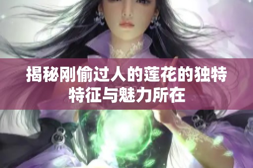 揭秘刚偷过人的莲花的独特特征与魅力所在