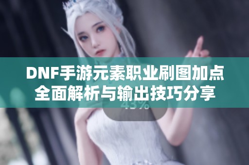 DNF手游元素职业刷图加点全面解析与输出技巧分享