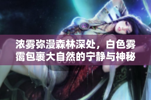 浓雾弥漫森林深处，白色雾霭包裹大自然的宁静与神秘