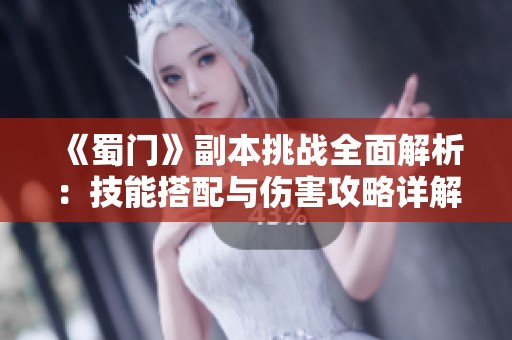 《蜀门》副本挑战全面解析：技能搭配与伤害攻略详解