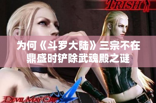 为何《斗罗大陆》三宗不在鼎盛时铲除武魂殿之谜