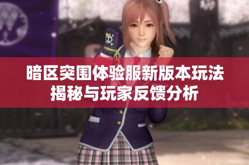 暗区突围体验服新版本玩法揭秘与玩家反馈分析
