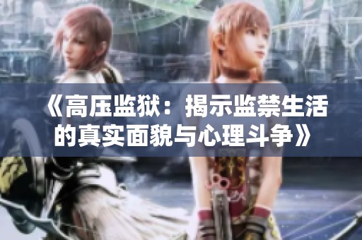 《高压监狱：揭示监禁生活的真实面貌与心理斗争》