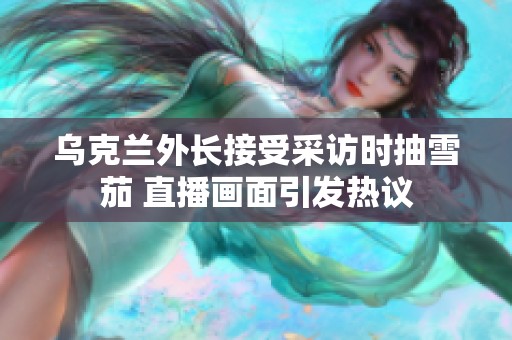 乌克兰外长接受采访时抽雪茄 直播画面引发热议