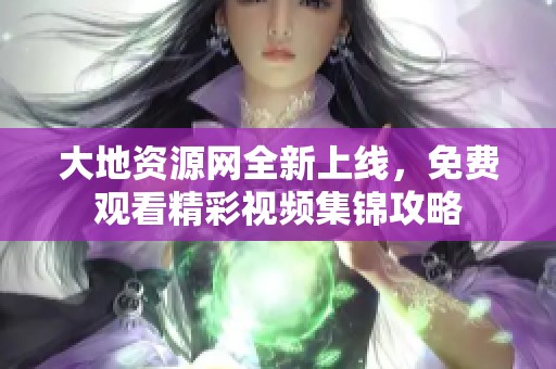 大地资源网全新上线，免费观看精彩视频集锦攻略
