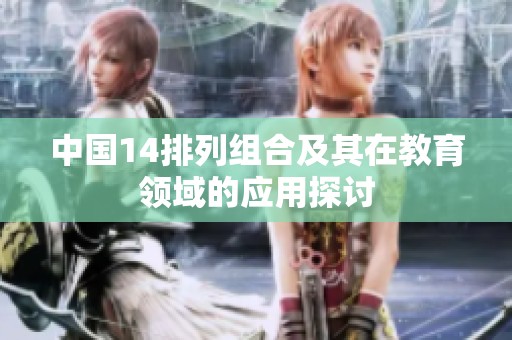 中国14排列组合及其在教育领域的应用探讨