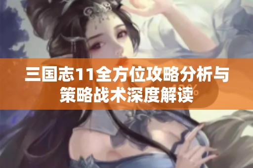 三国志11全方位攻略分析与策略战术深度解读