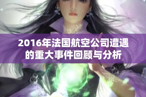 2016年法国航空公司遭遇的重大事件回顾与分析