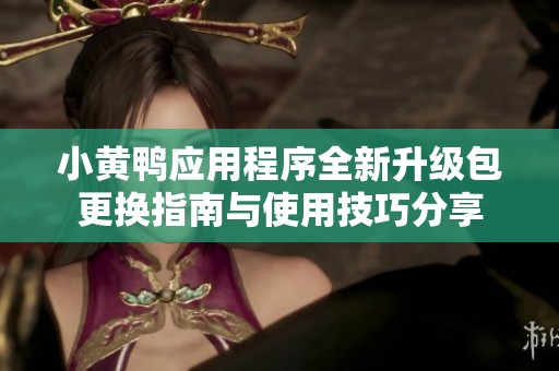 小黄鸭应用程序全新升级包更换指南与使用技巧分享