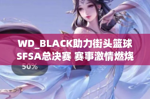 WD_BLACK助力街头篮球SFSA总决赛 赛事激情燃烧引发热潮