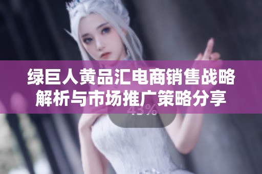 绿巨人黄品汇电商销售战略解析与市场推广策略分享