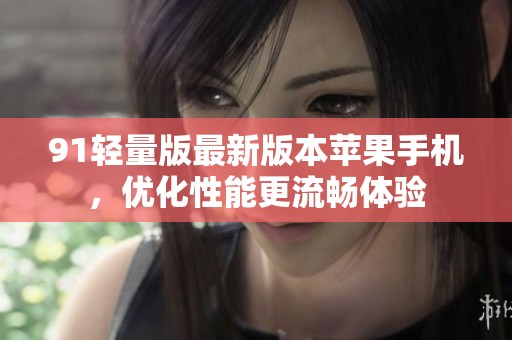 91轻量版最新版本苹果手机，优化性能更流畅体验