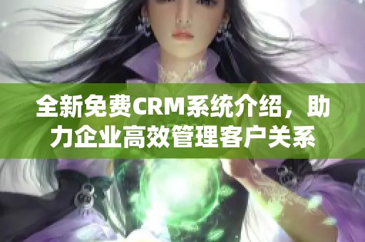 全新免费CRM系统介绍，助力企业高效管理客户关系