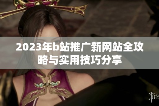 2023年b站推广新网站全攻略与实用技巧分享