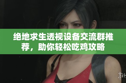 绝地求生透视设备交流群推荐，助你轻松吃鸡攻略