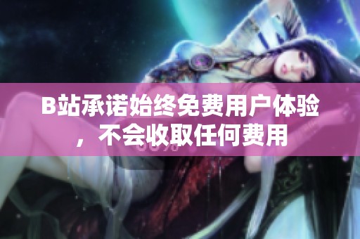 B站承诺始终免费用户体验，不会收取任何费用
