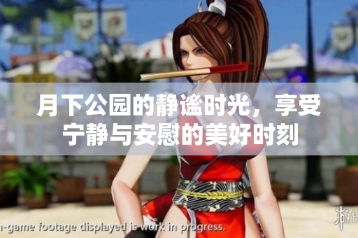 月下公园的静谧时光，享受宁静与安慰的美好时刻