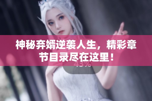 神秘弃婿逆袭人生，精彩章节目录尽在这里！